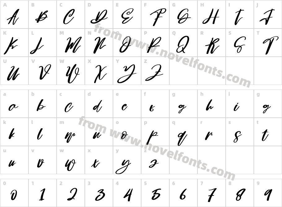 PennatureRegularCharacter Map