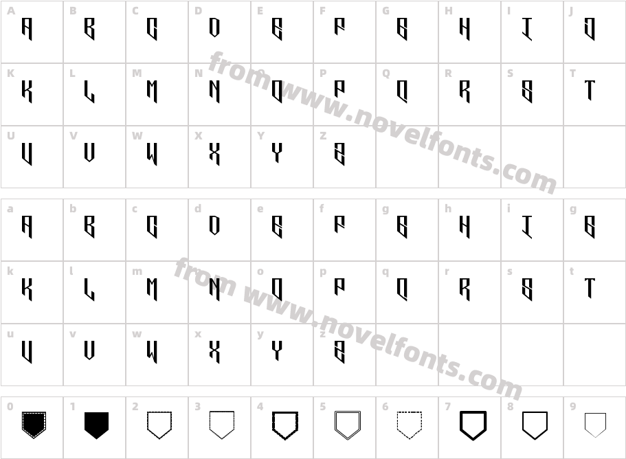 Pentagram Medium TwoLetterCharacter Map