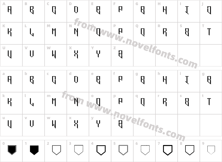 Pentagram Regular TwoLetterCharacter Map