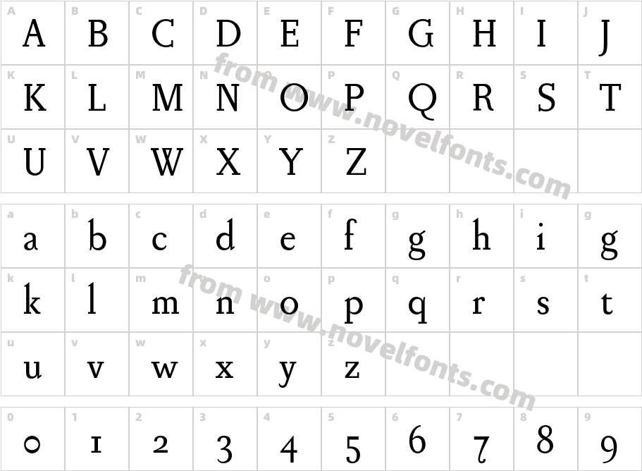 PentagrammeOSFCharacter Map