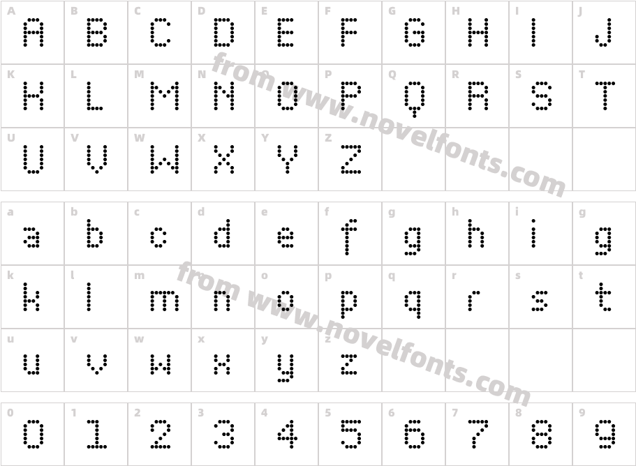 PerfoC-BoldCharacter Map