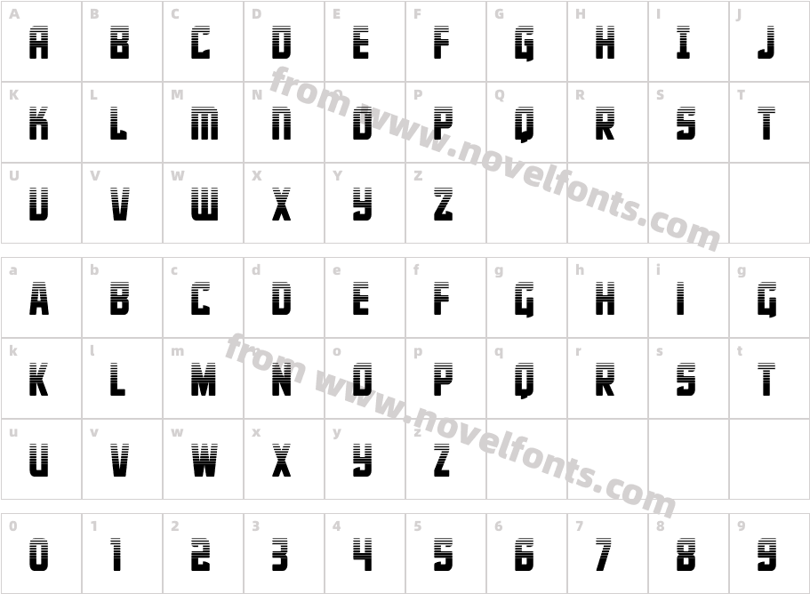 Phantom Storm HalftoneCharacter Map