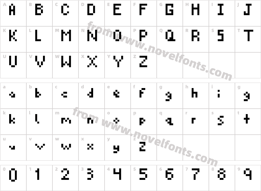 Pixel Gaming RegularCharacter Map