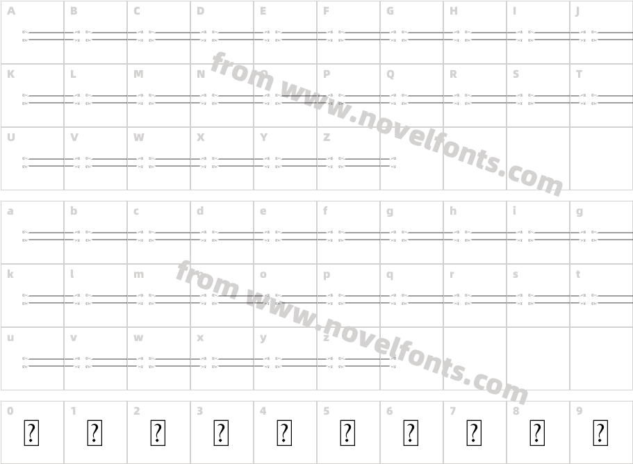 Flourish DividerCharacter Map