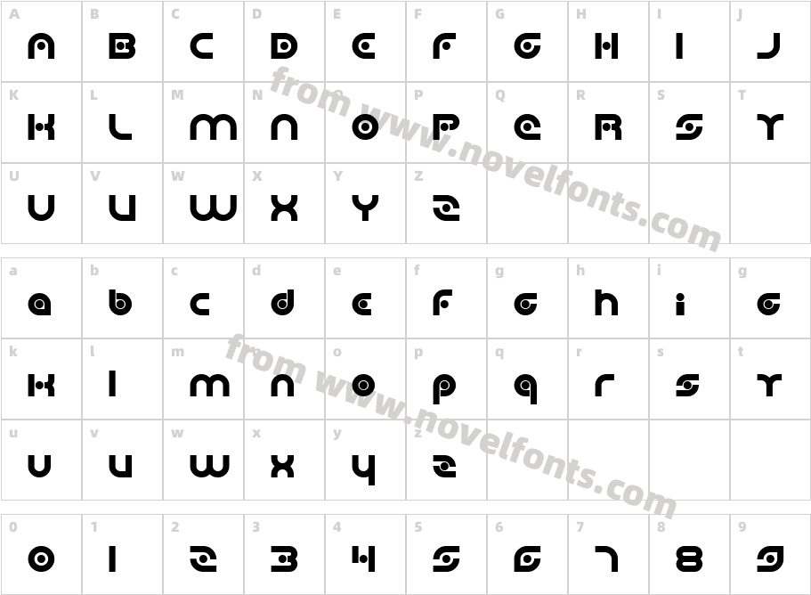 PlanetaryOrbiterBoldCharacter Map