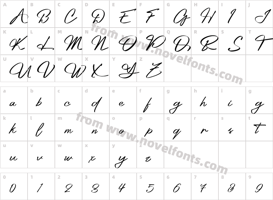 Platinum SignatureCharacter Map