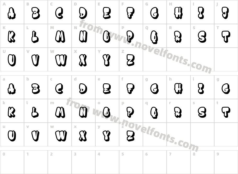 Pocka OutlineCharacter Map