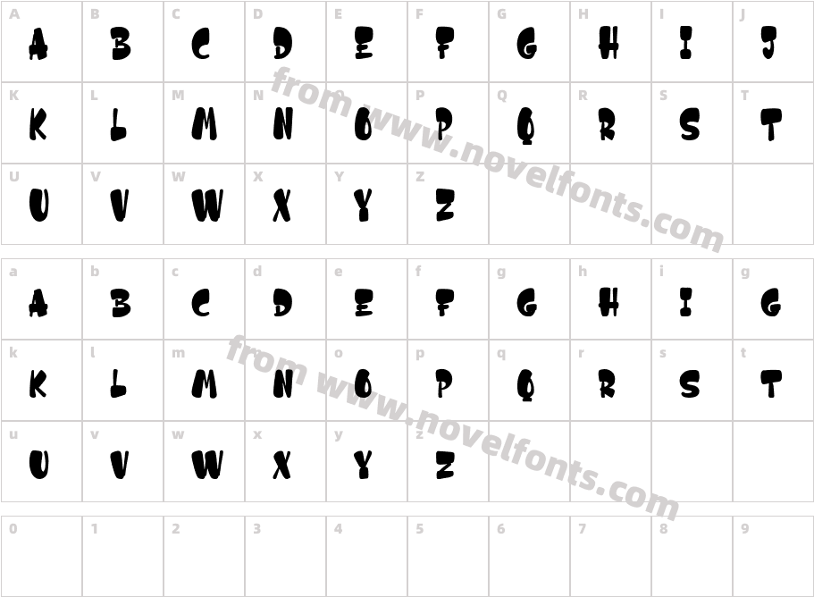 Pocka RegularCharacter Map