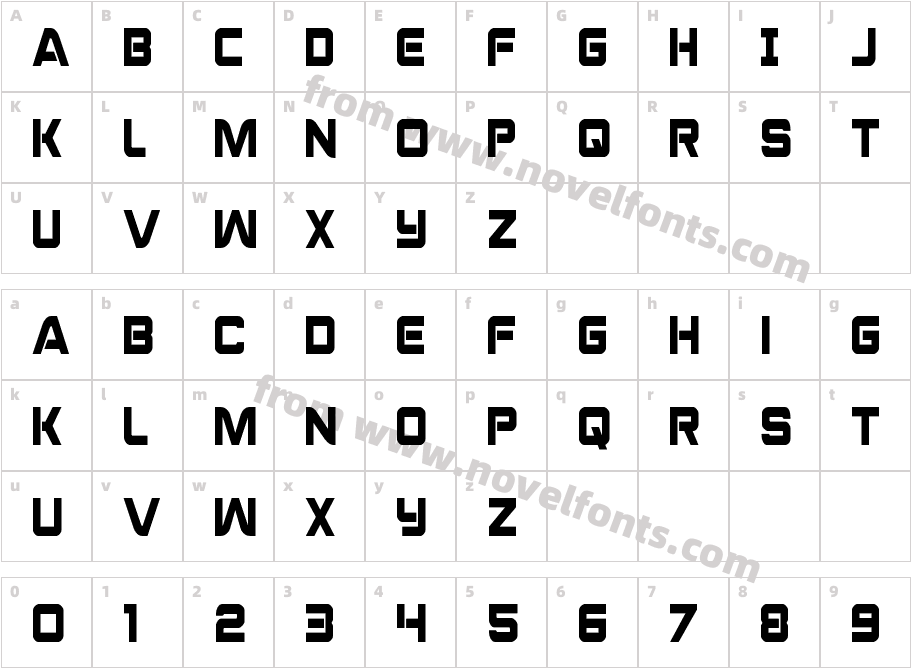 PraetorianCondensedCharacter Map