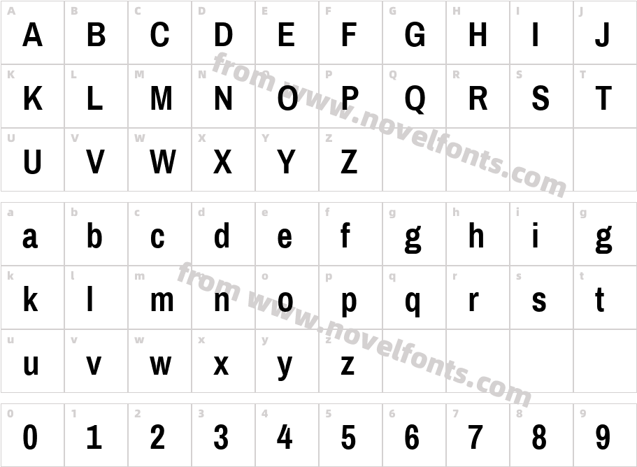 PragatiNarrow-BoldCharacter Map