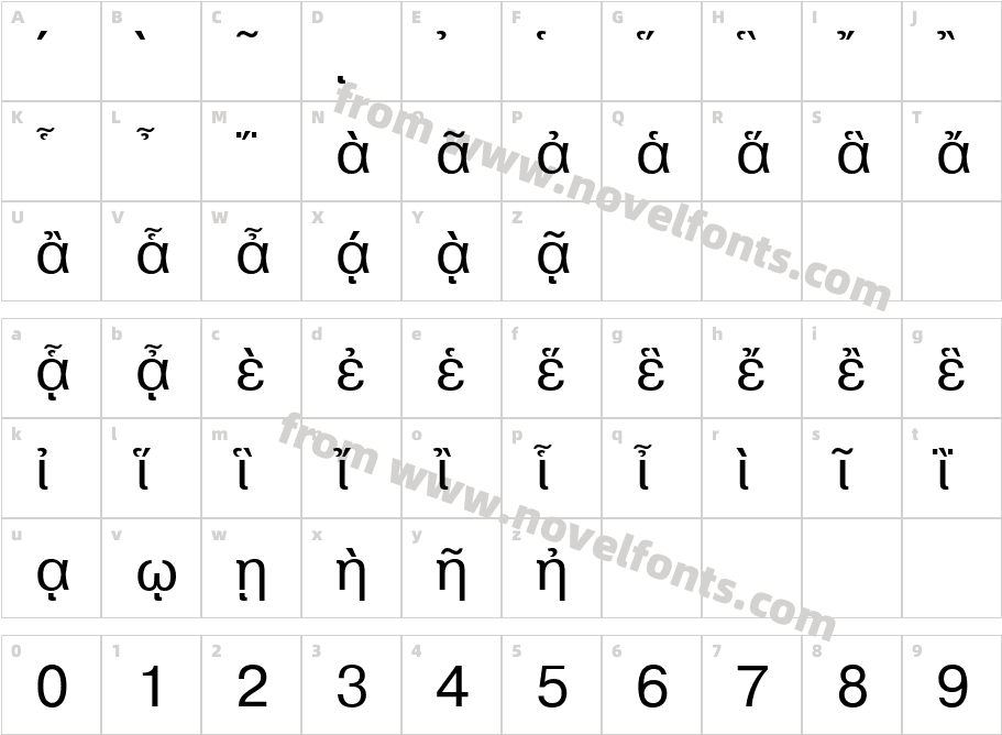 PragmaticaPGCharacter Map