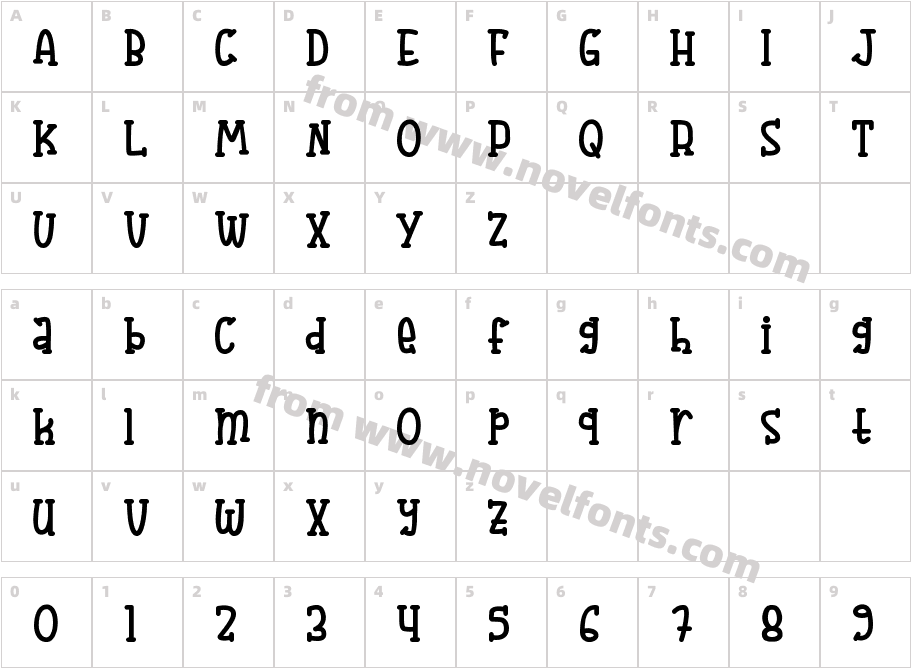 PrancingHorseRegularCharacter Map