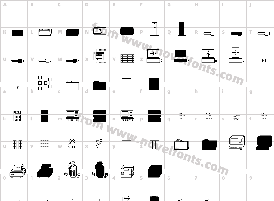 Priam Whamos 2X3YCharacter Map