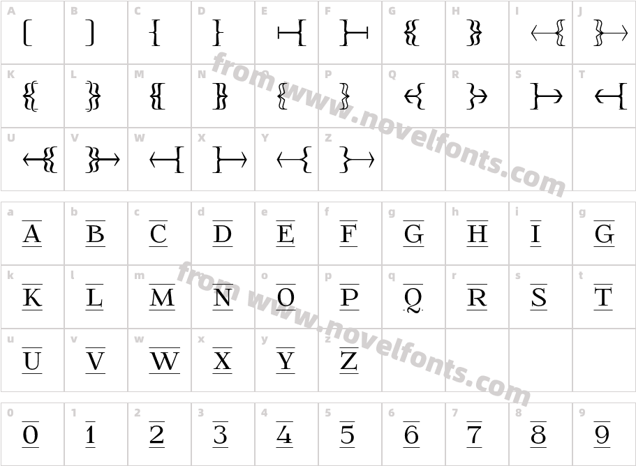 Foglihten Fr01Character Map