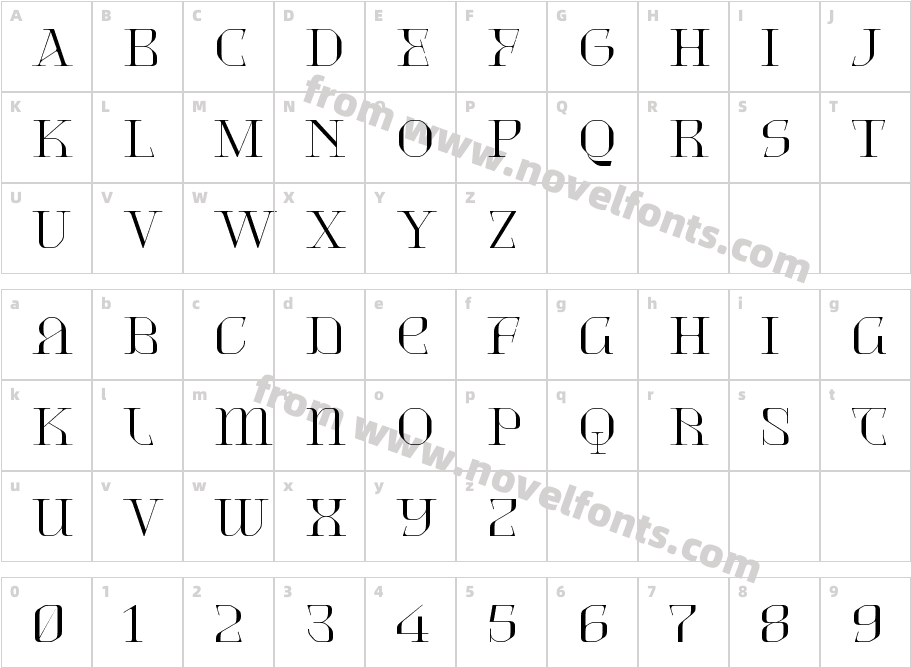 QUICKNITYCharacter Map