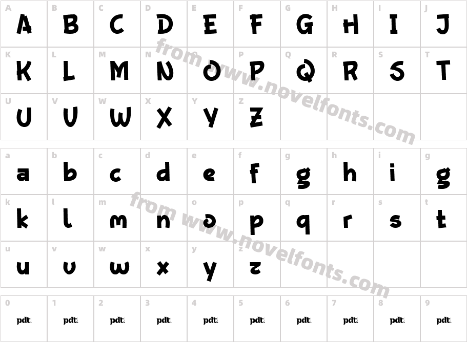 QUWEN KING RegularCharacter Map