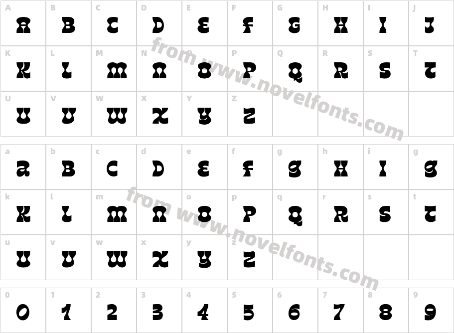 Qotaro BoldCharacter Map