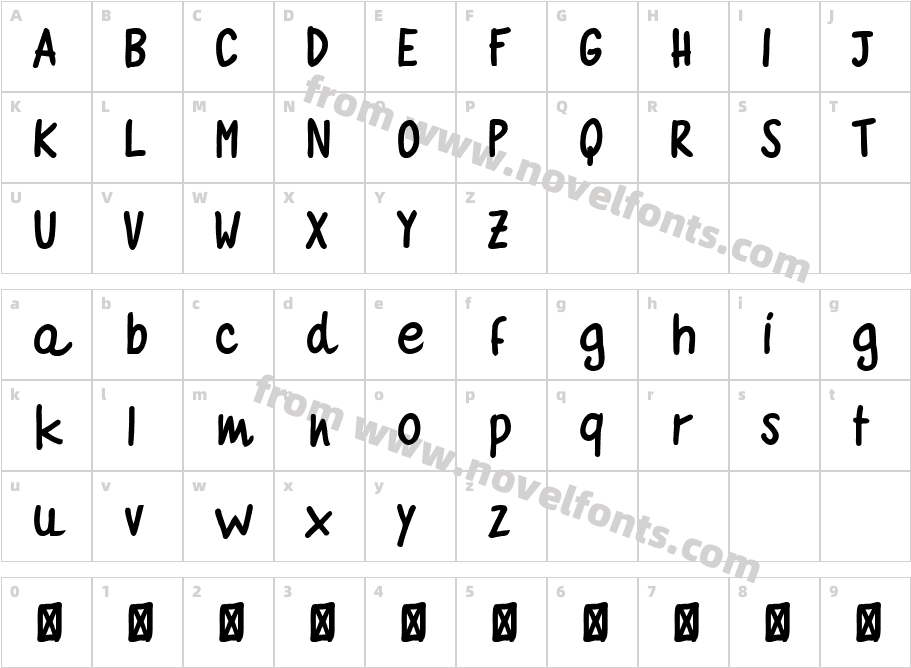 QuadernoBianco-BoldCharacter Map