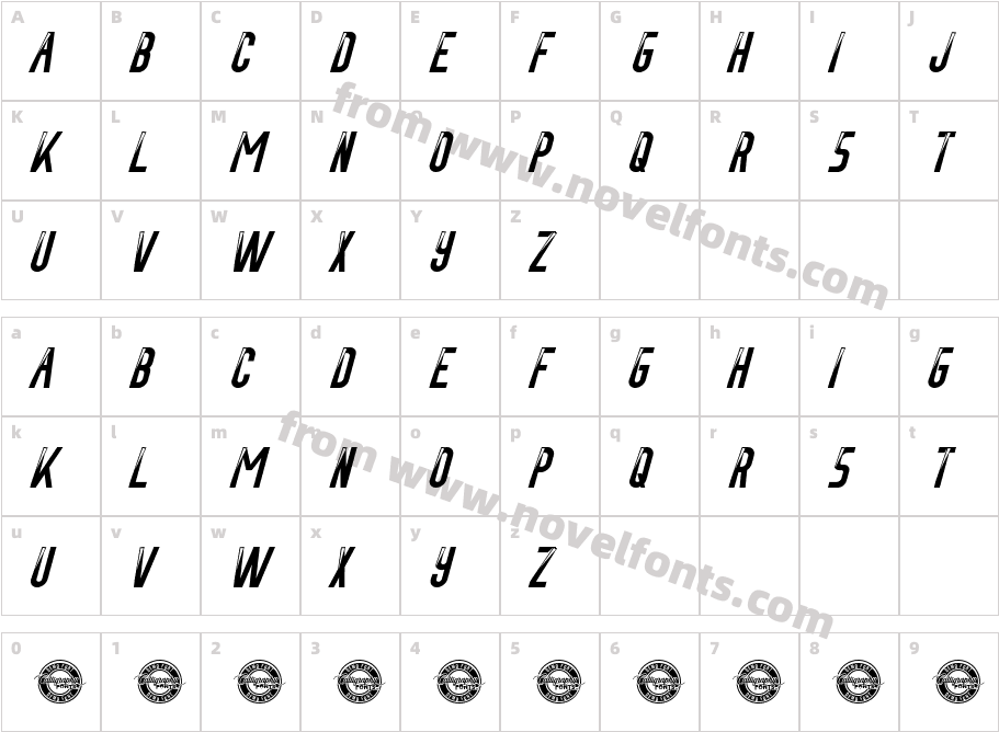 Folds Demo ItalicCharacter Map