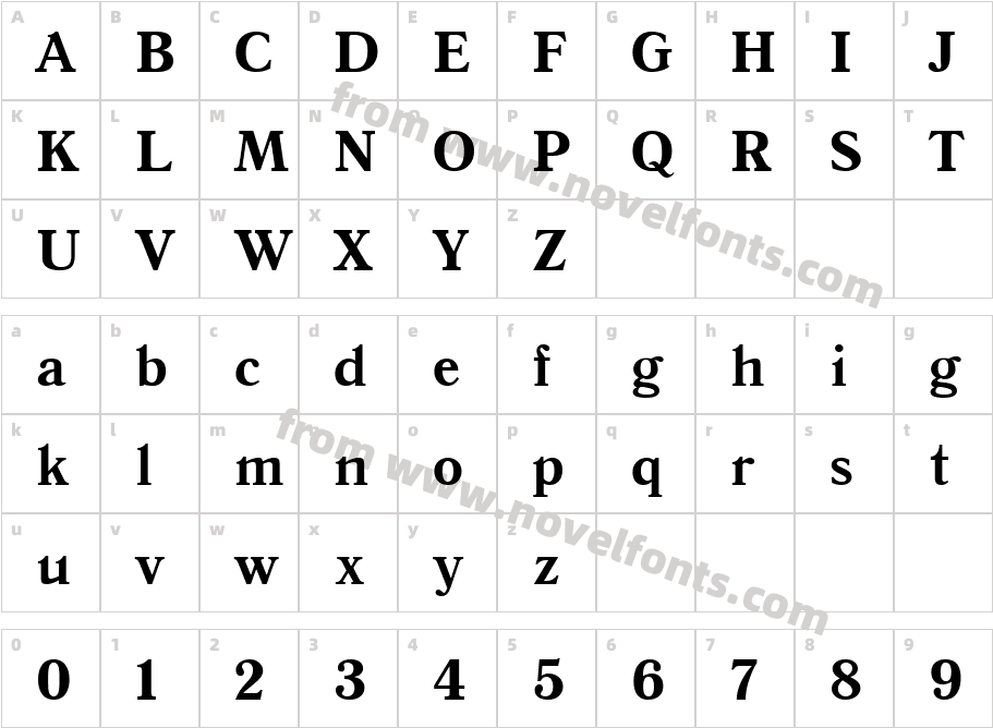 QuantAntiquaCTT-BoldCharacter Map