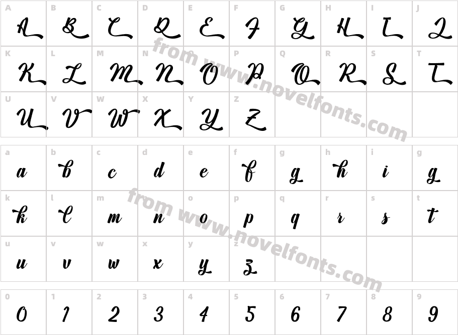 Quoth - Personal UseCharacter Map