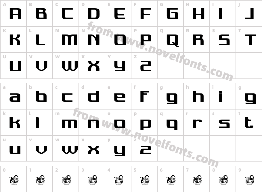 RESADEN RegularCharacter Map