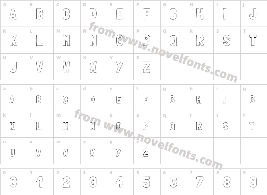 Folk outlineCharacter Map