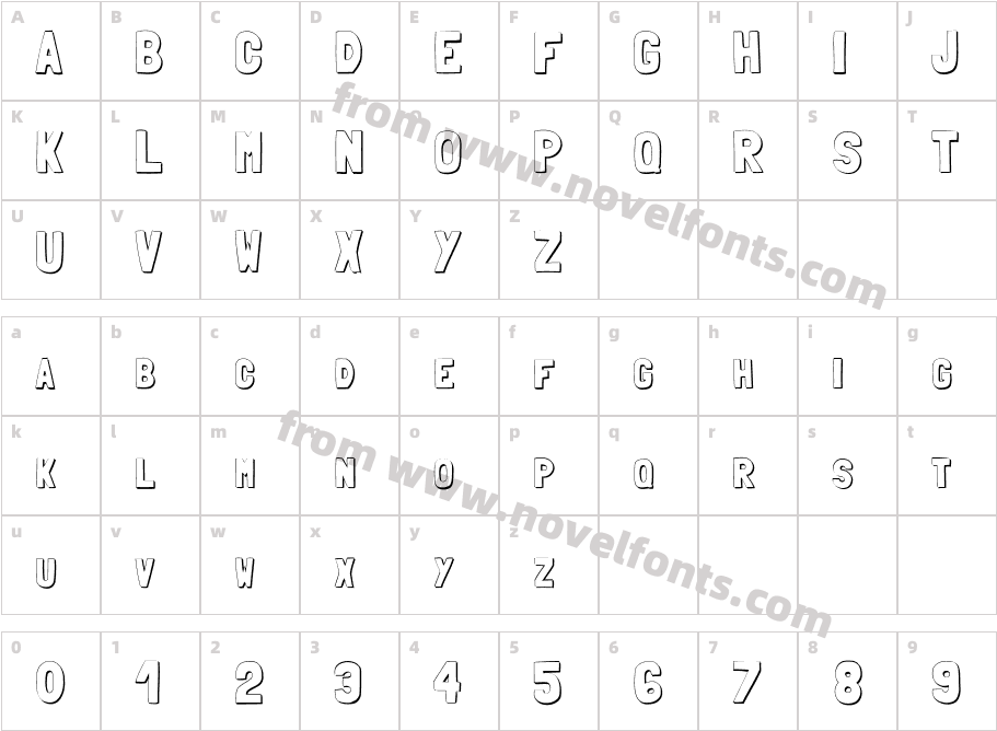 Folk shadowCharacter Map