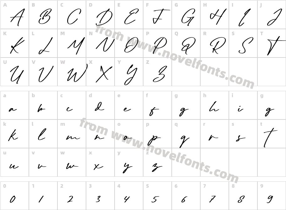 Radditya SignatureCharacter Map