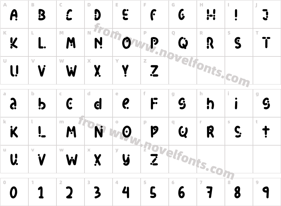 Rainbow DotCharacter Map