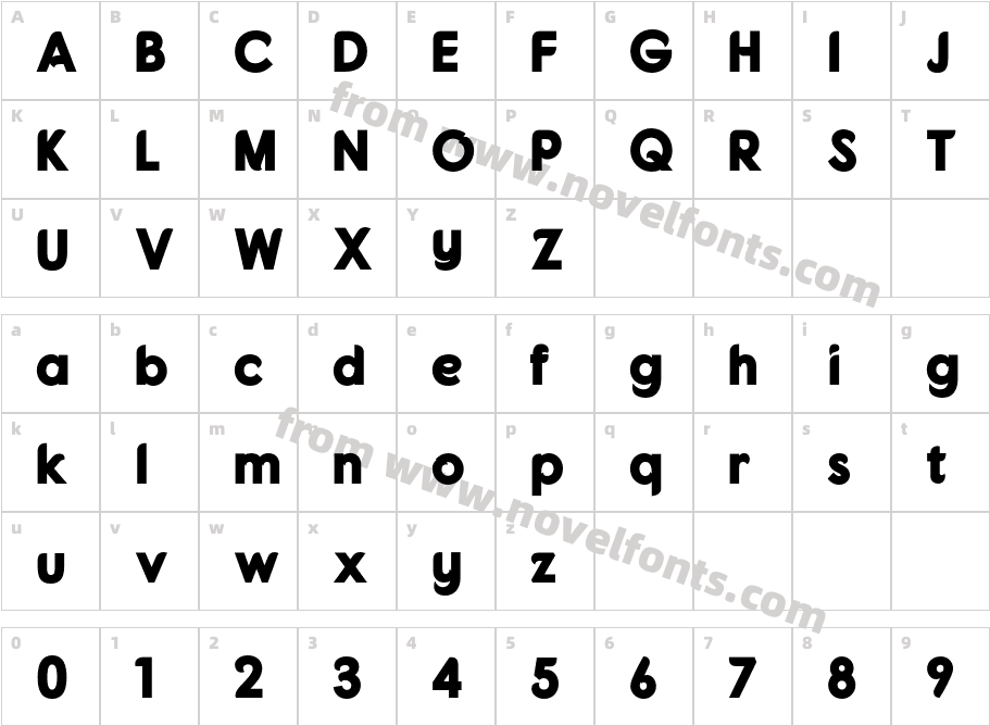 Fonarto-BoldCharacter Map