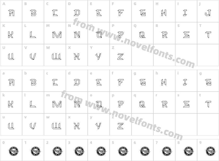 Rapidtech Demo OutlineCharacter Map