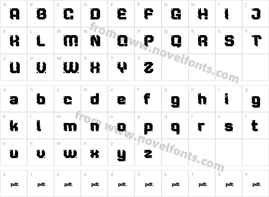 RaxonRegular-2OwoKCharacter Map