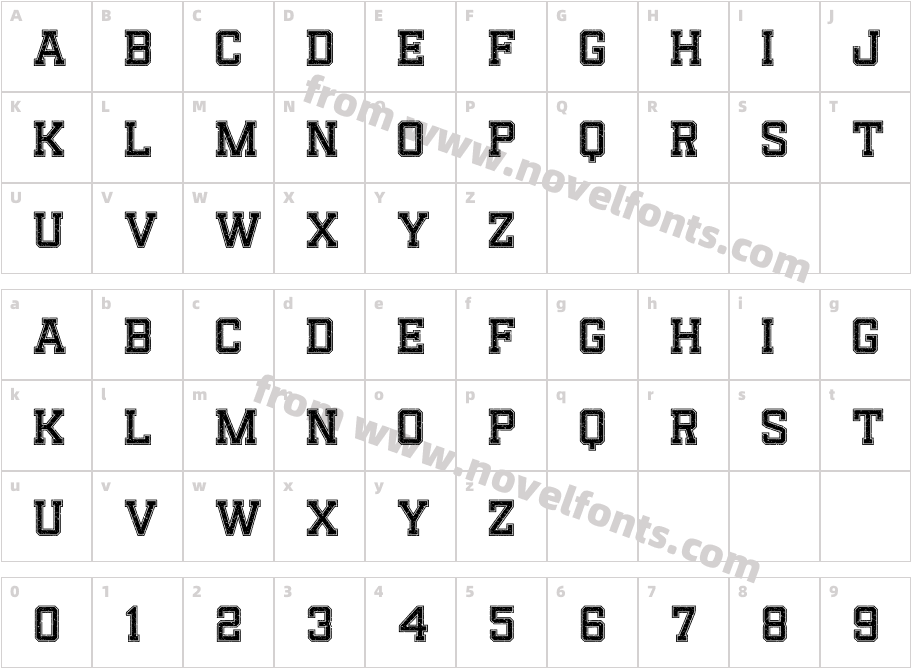 Reach Fill & Outline StampCharacter Map