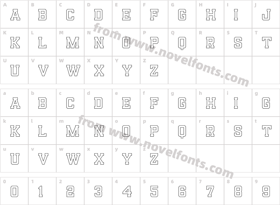 Reach OutlineCharacter Map