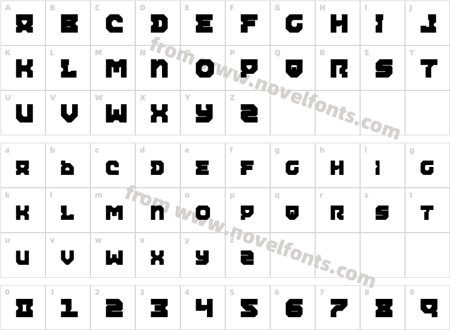 Airacobra Extra BoldCharacter Map