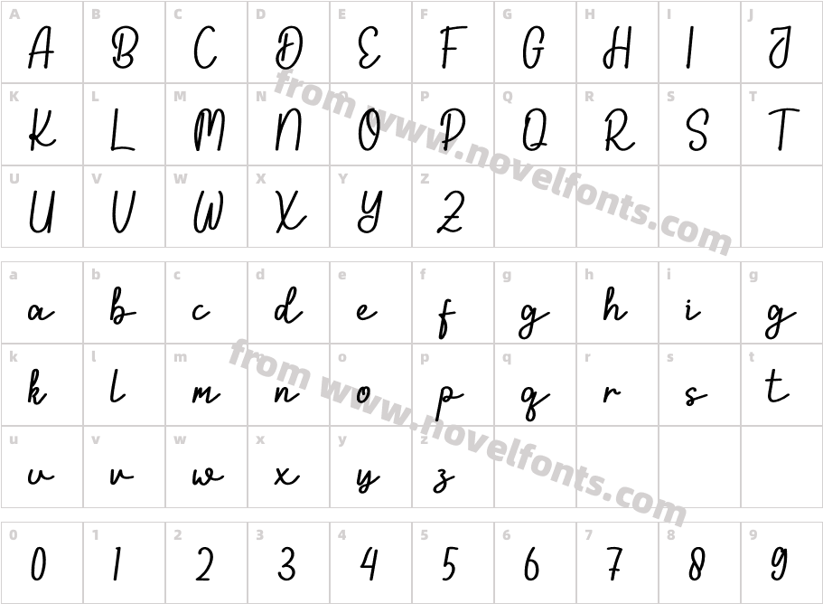 RelianceRegularCharacter Map