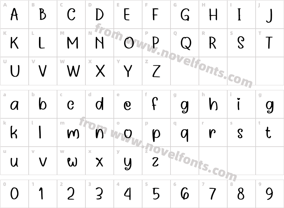 Requcory RegularCharacter Map