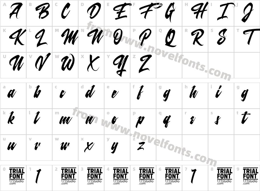 RetentionScriptDemoRegular-RpZ9lCharacter Map