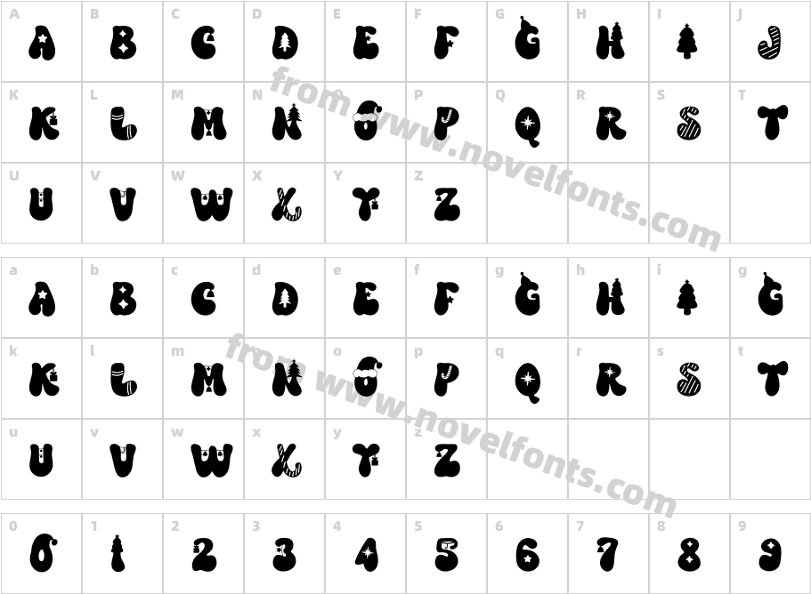 RetroChristaRegularCharacter Map