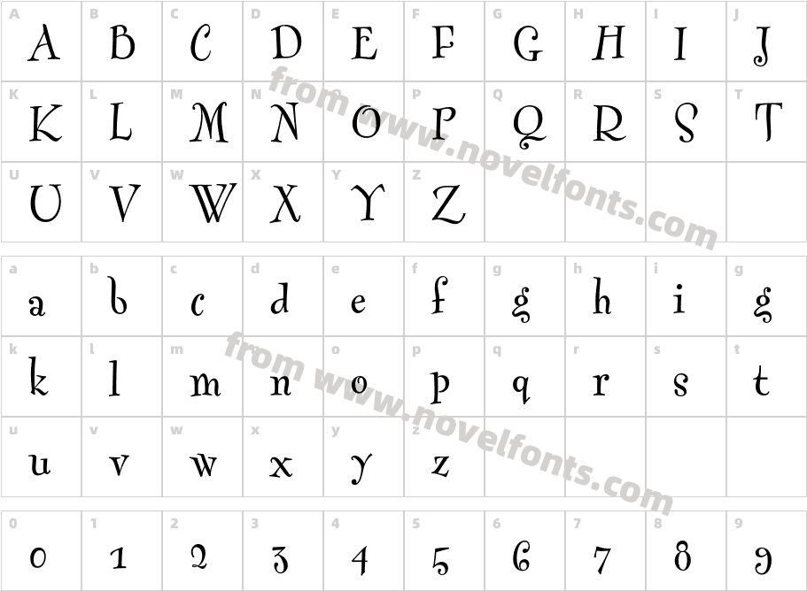 FontesqueText-RegularCharacter Map