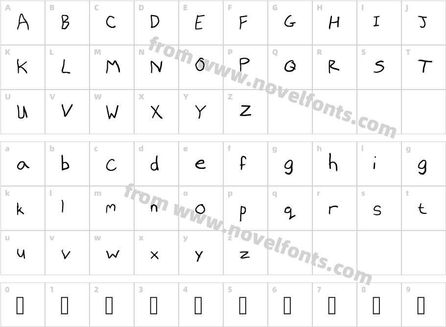 Rexfontdo RegularCharacter Map