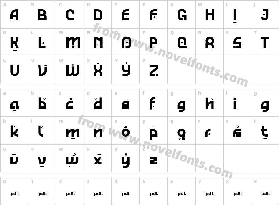 Reywak Personal UseCharacter Map