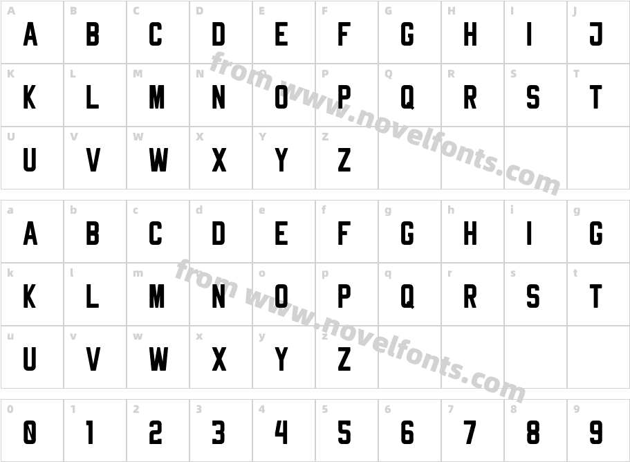 Rheiborn_Sans_CleanCharacter Map