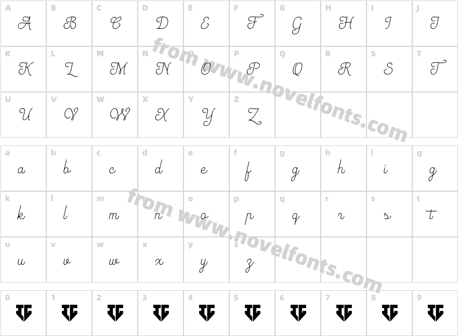 RhythmicsLight-BWwlBCharacter Map