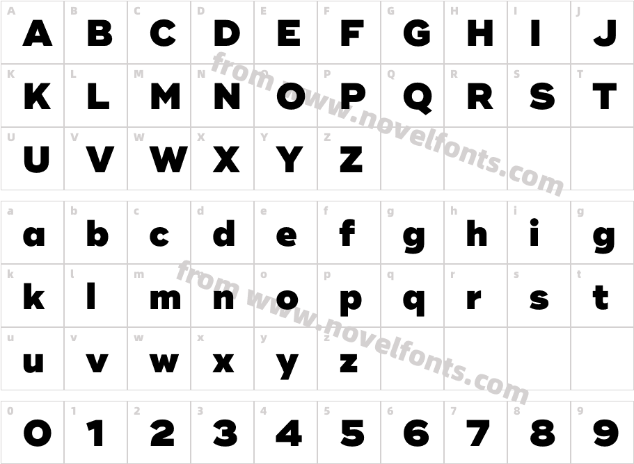 Ridley Grotesk BlackCharacter Map