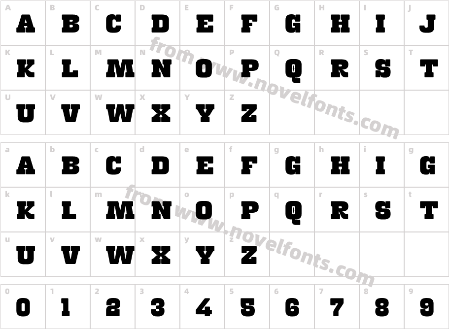 Rise BoldCharacter Map