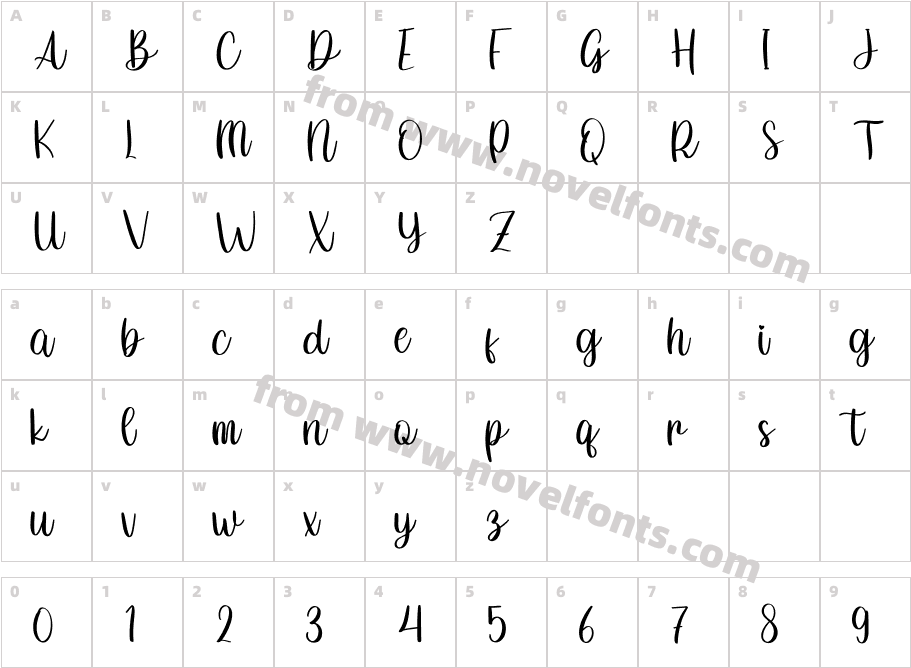 RiseupRegularCharacter Map