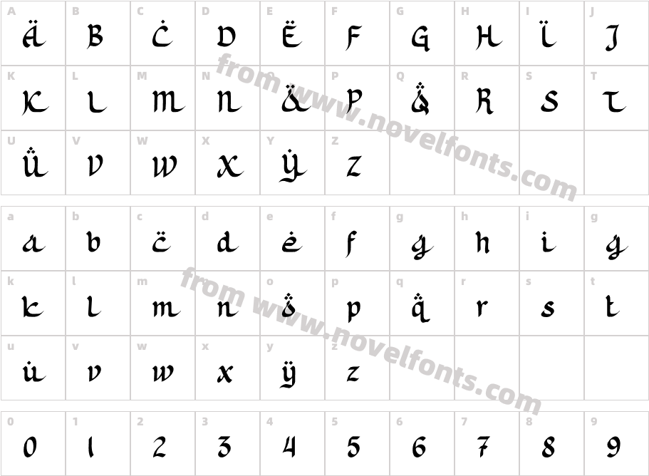 RiyadohRegularCharacter Map