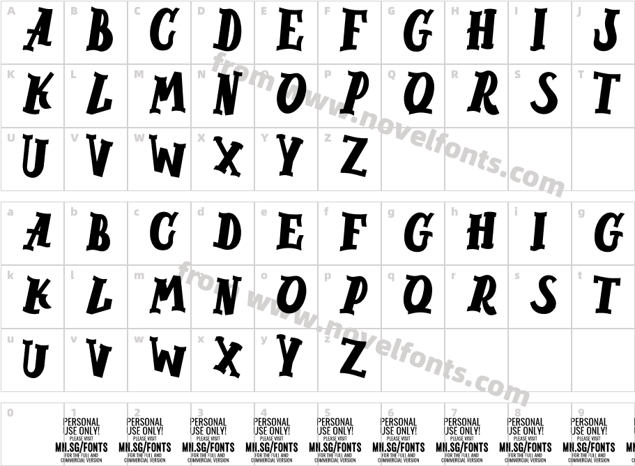 Roar Rock PERSONAL USE ONLY RegularCharacter Map